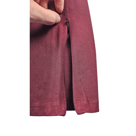 NWT WHBM the legging pants maroon ankle zip career business casual red stretch 4 - Picture 3 of 9